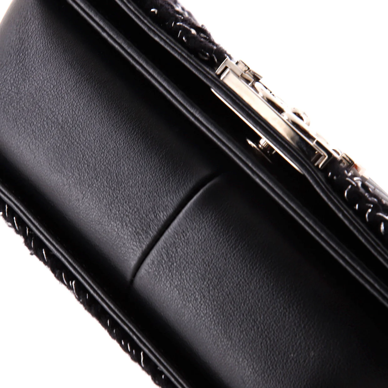 Jacket Boy Flap Bag Chevron Calfskin with Tweed Old Medium - Deep Luxury