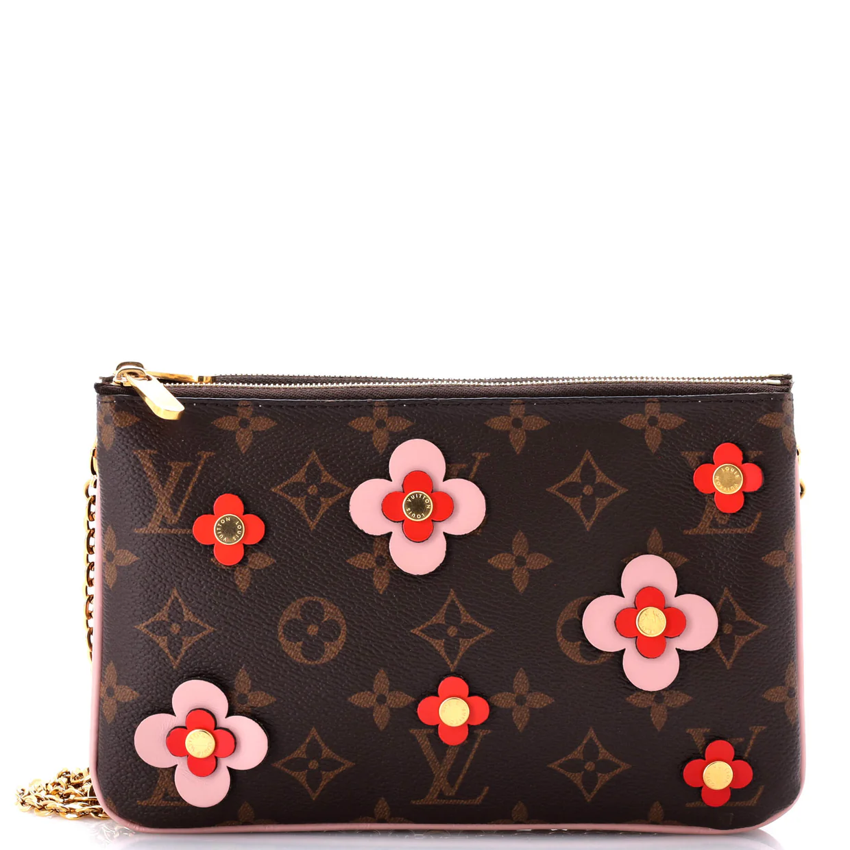 Double Zip Pochette Limited Edition Blooming Flowers Monogram Canvas - Deep Luxury