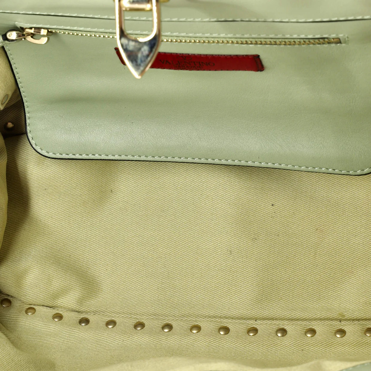 Rockstud Tote Soft Leather Small - Deep Luxury