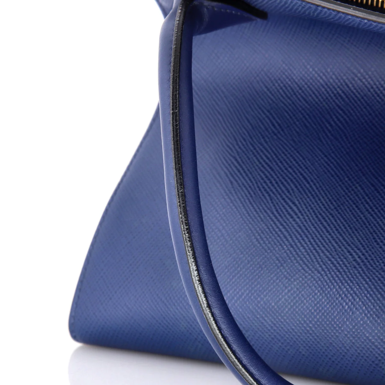 Monochrome Tote Saffiano with City Calf Medium - Deep Luxury