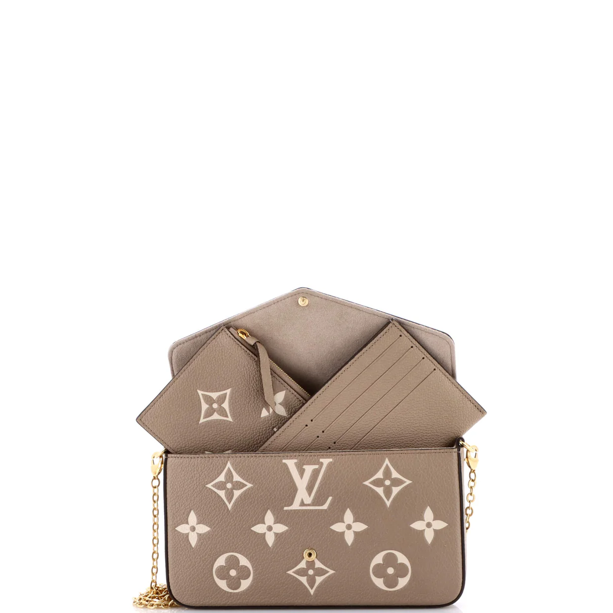 Felicie Pochette Bicolor Monogram Empreinte Giant - Deep Luxury