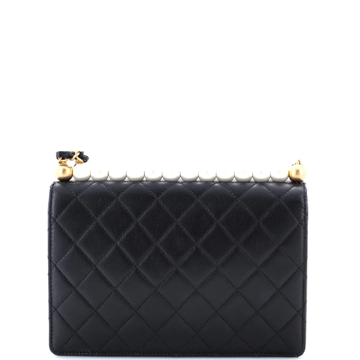 Chic Pearls Flap Bag Quilted Lambskin Small - Deep Luxury