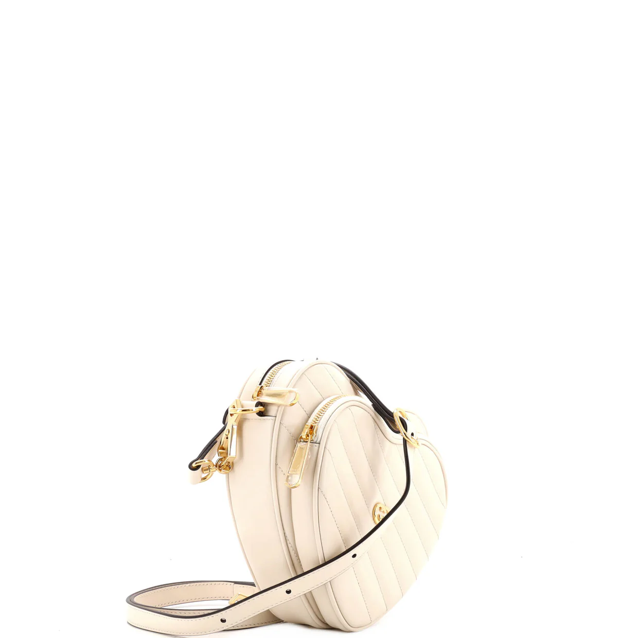 Interlocking G Heart Shoulder Bag Diagonal Quilted Leather Mini - Deep Luxury