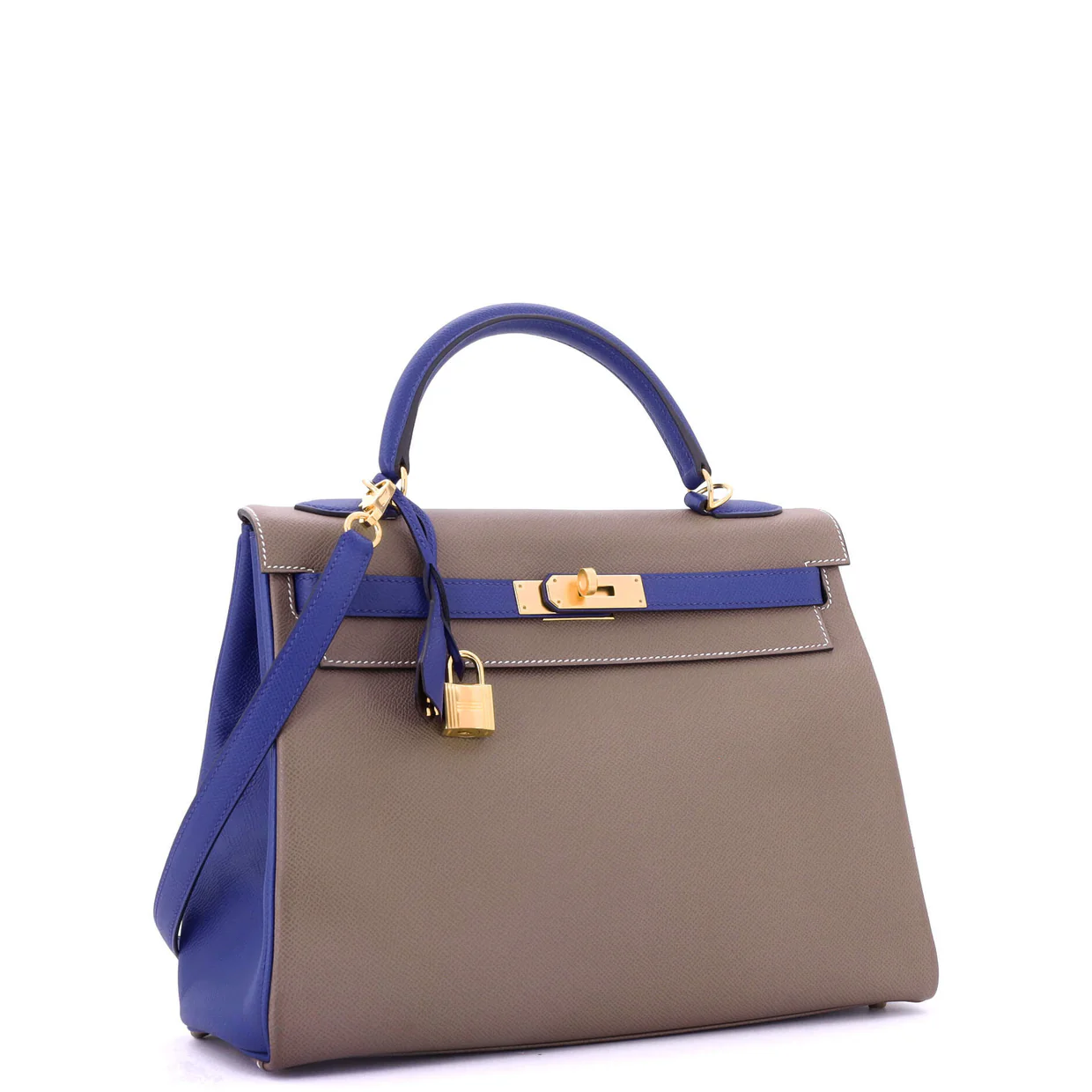 Kelly Handbag Bicolor Epsom with Gold Hardware 32 - Deep Luxury