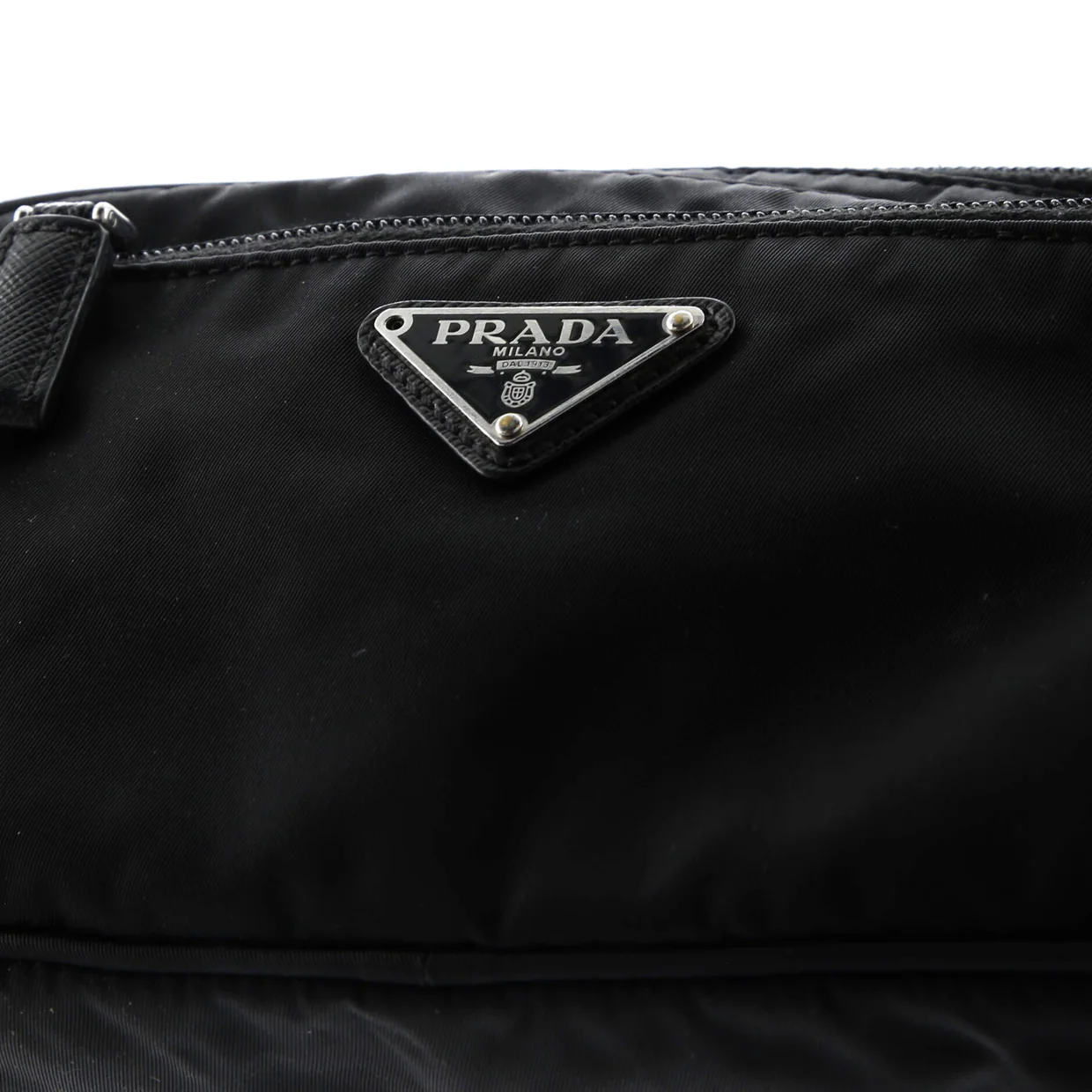 Front Pocket Belt Bag Re-Nylon with Saffiano Leather - Deep Luxury