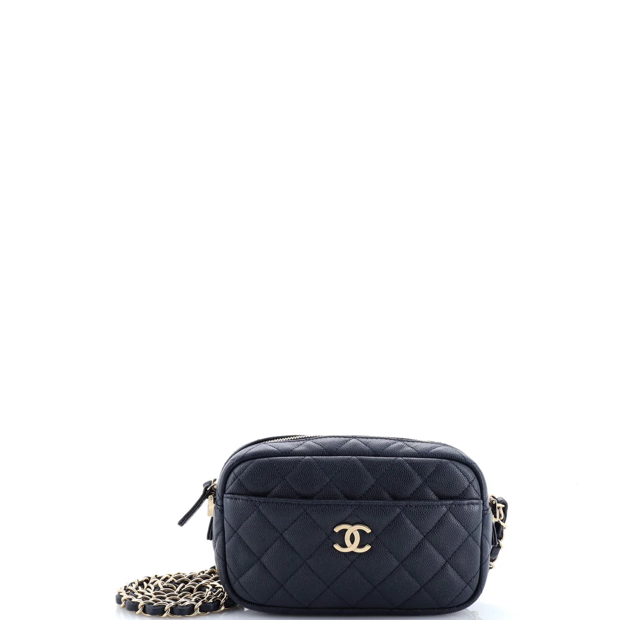Camera Case Bag Quilted Caviar Mini - Deep Luxury