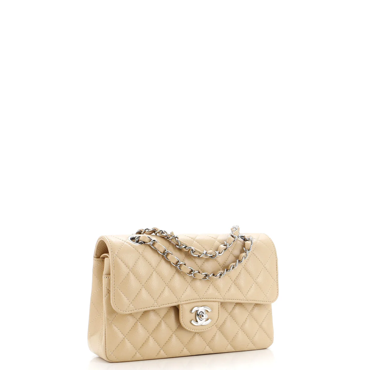 Classic Double Flap Bag Quilted Caviar Small - Deep Luxury