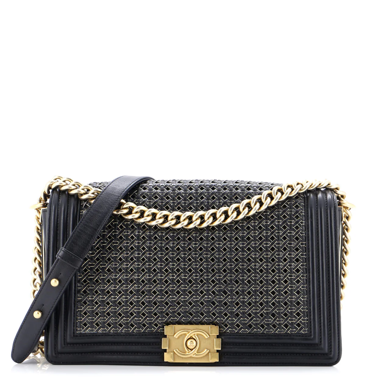 Boy Flap Bag Braided Sheepskin New Medium - Deep Luxury