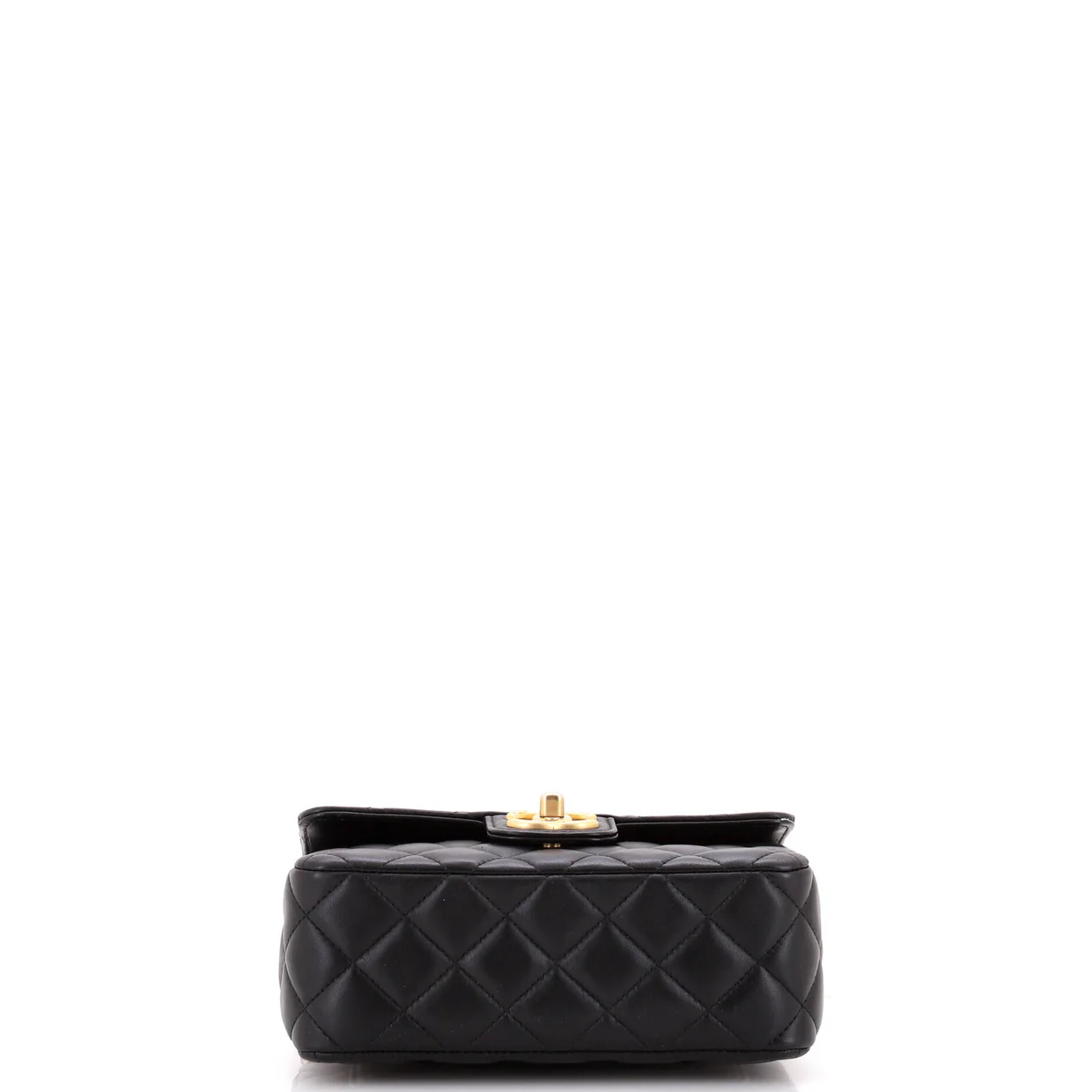 Casino Royale Charms Square Flap Bag Quilted Lambskin with Enamel Small - Deep Luxury