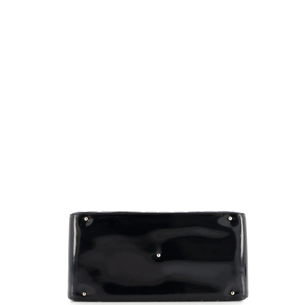 Chocolate Bar CC Bowler Bag Quilted Patent Large - Deep Luxury