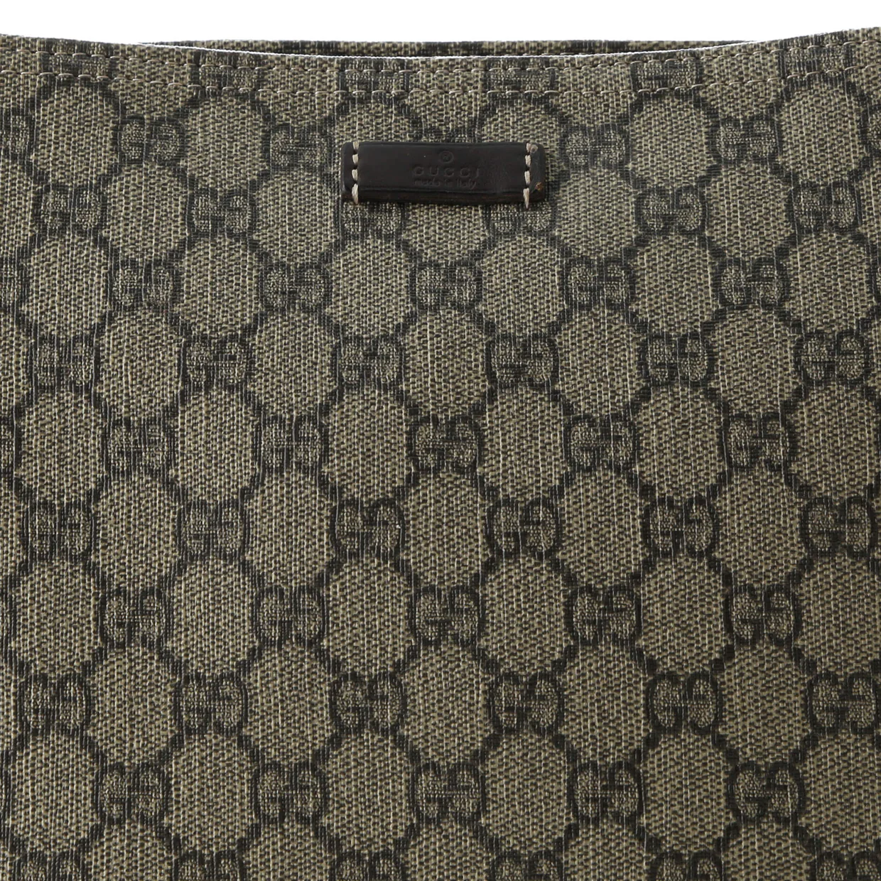 Zip Top Messenger Bag GG Coated Canvas Large - Deep Luxury