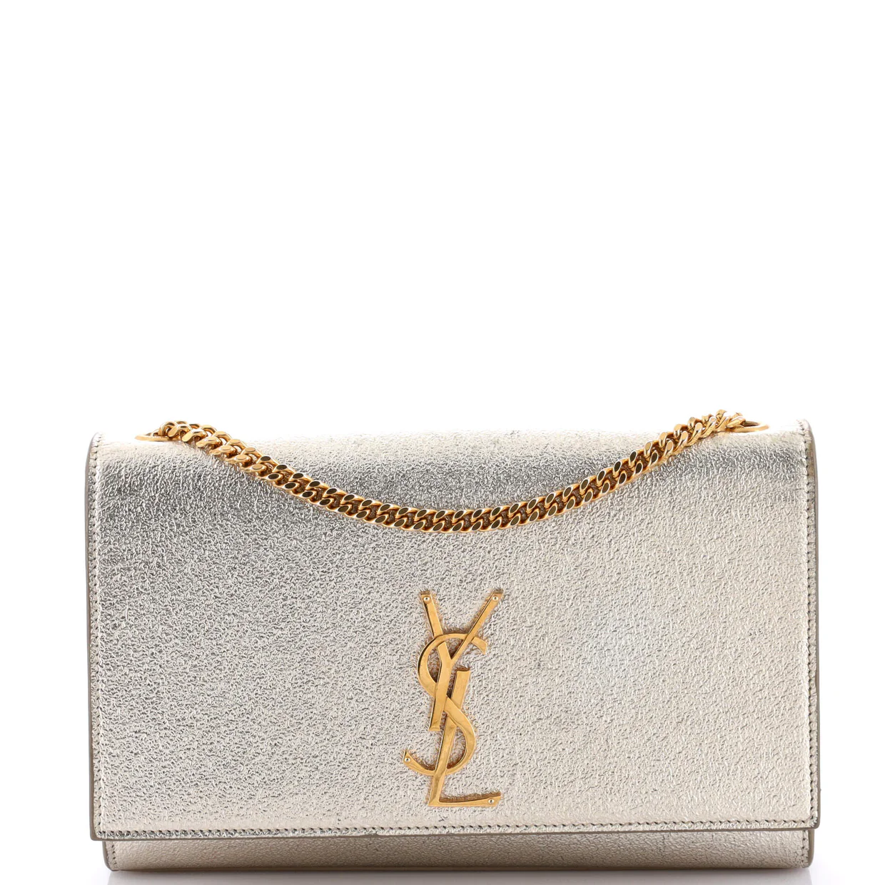 Classic Monogram Crossbody Bag Metallic Leather Medium - Deep Luxury