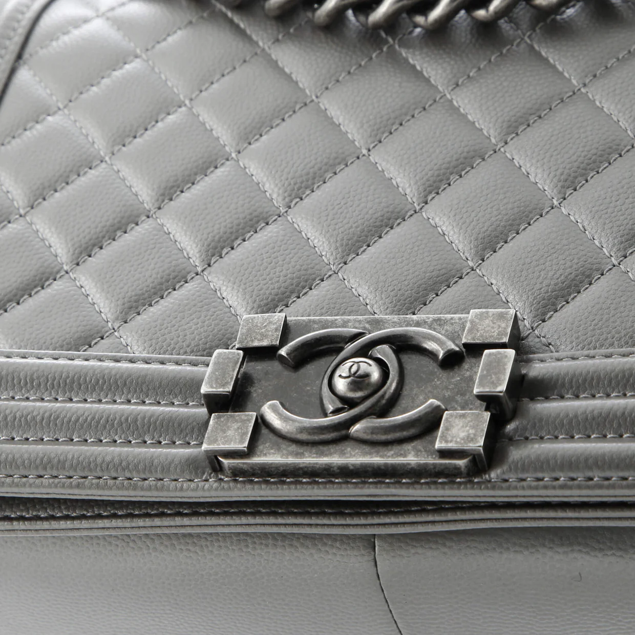 Boy Flap Bag Quilted Caviar Old Medium - Deep Luxury