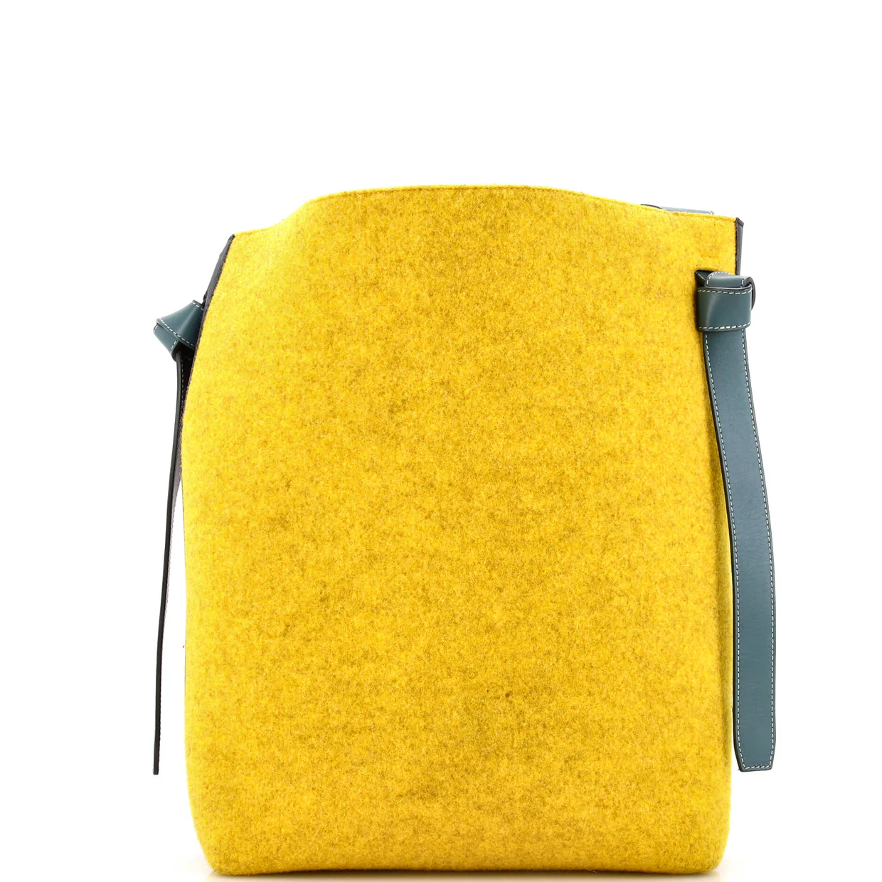 Twisted Cabas Tote Leather and Felt Small - Deep Luxury