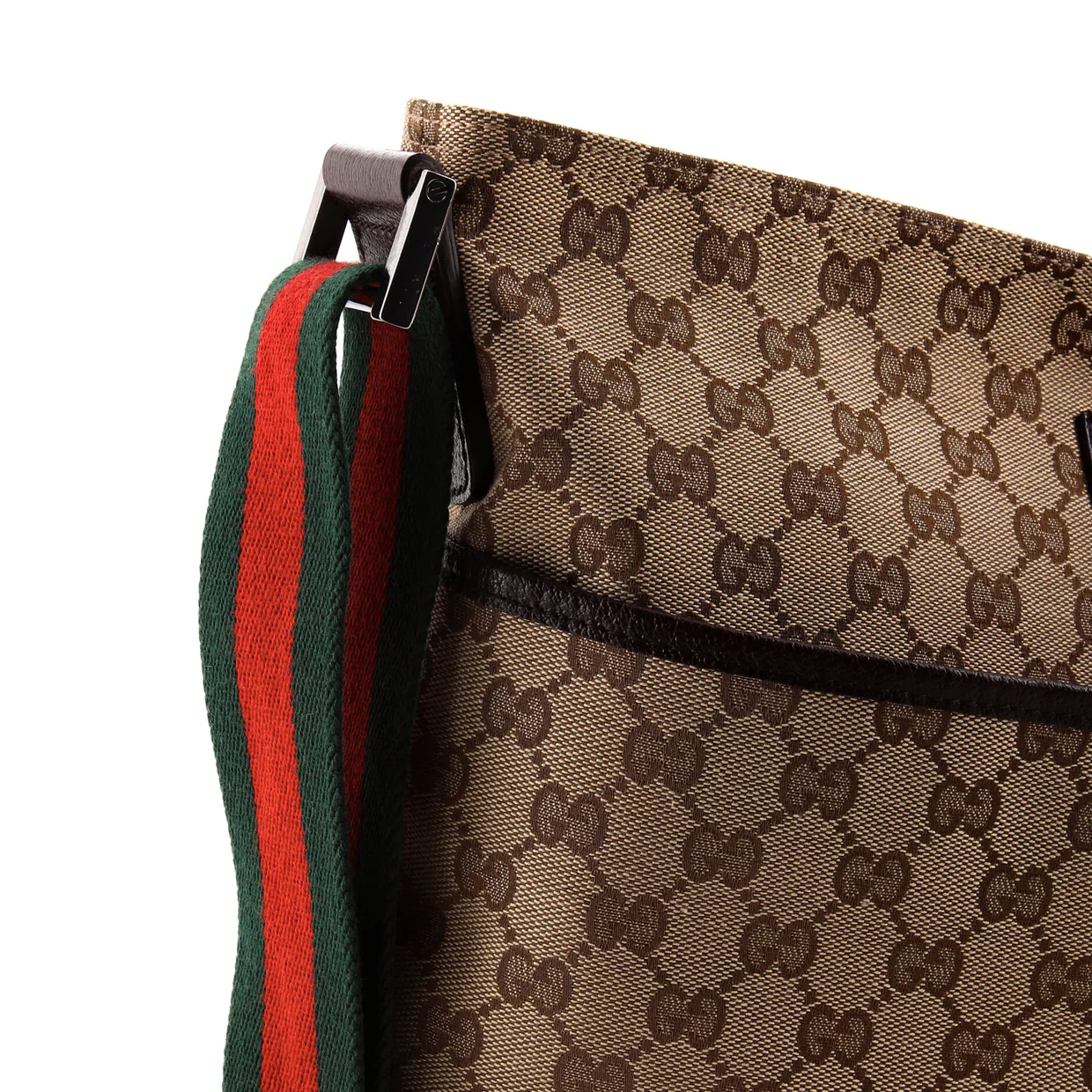 Front Pocket Web Messenger GG Canvas Medium - Deep Luxury