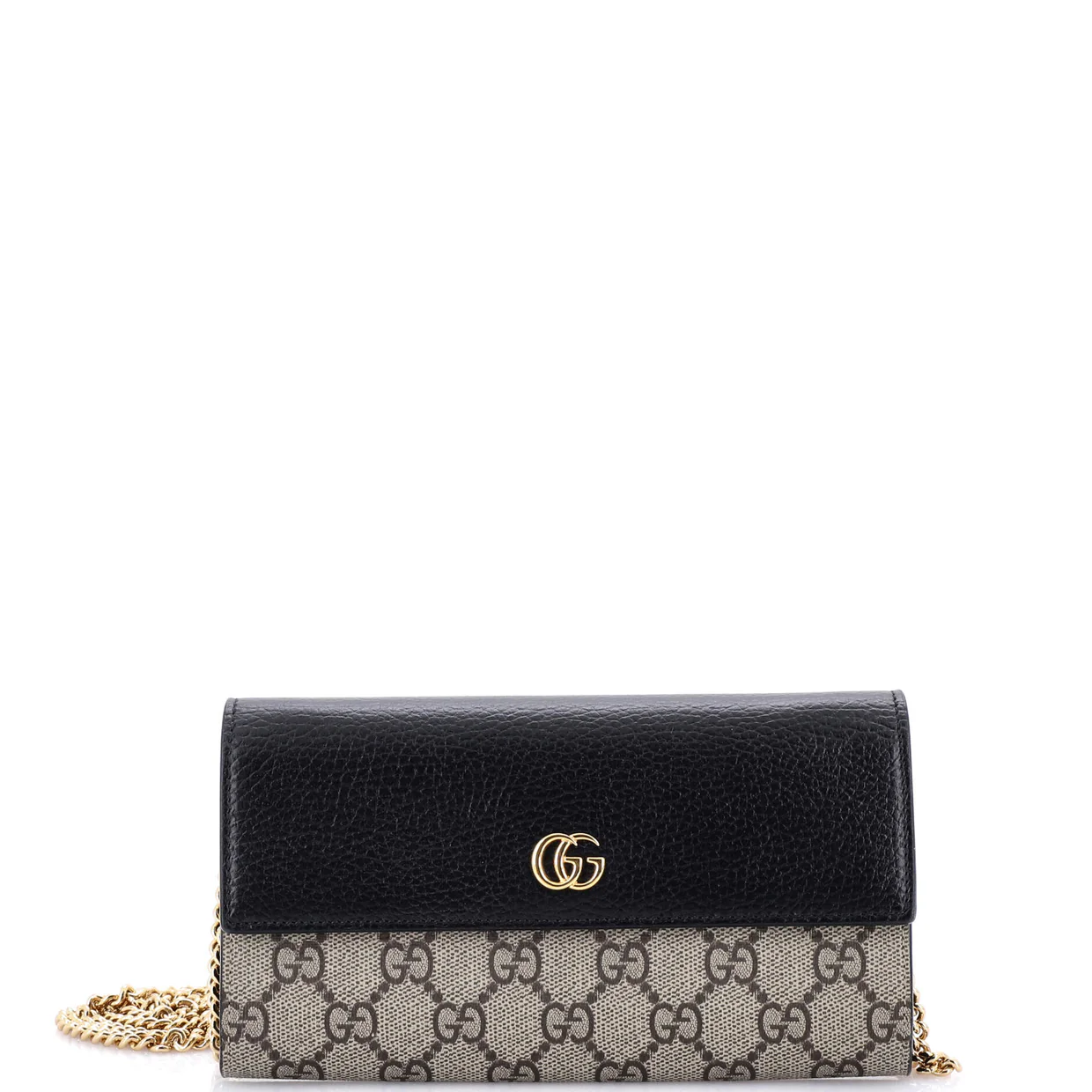 GG Marmont Continental Chain Wallet GG Coated Canvas and Leather - Deep Luxury