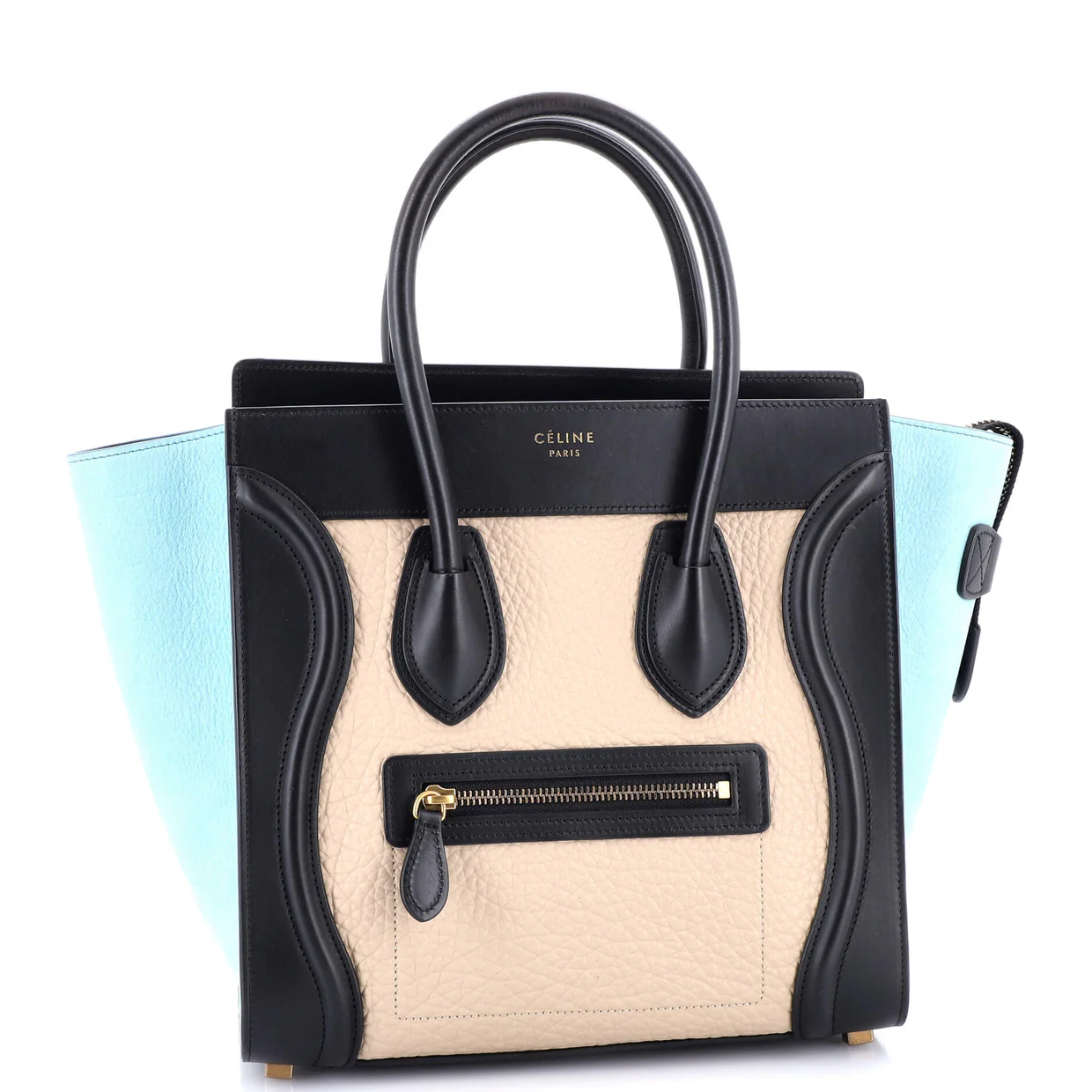 Tricolor Luggage Bag Leather Micro - Deep Luxury