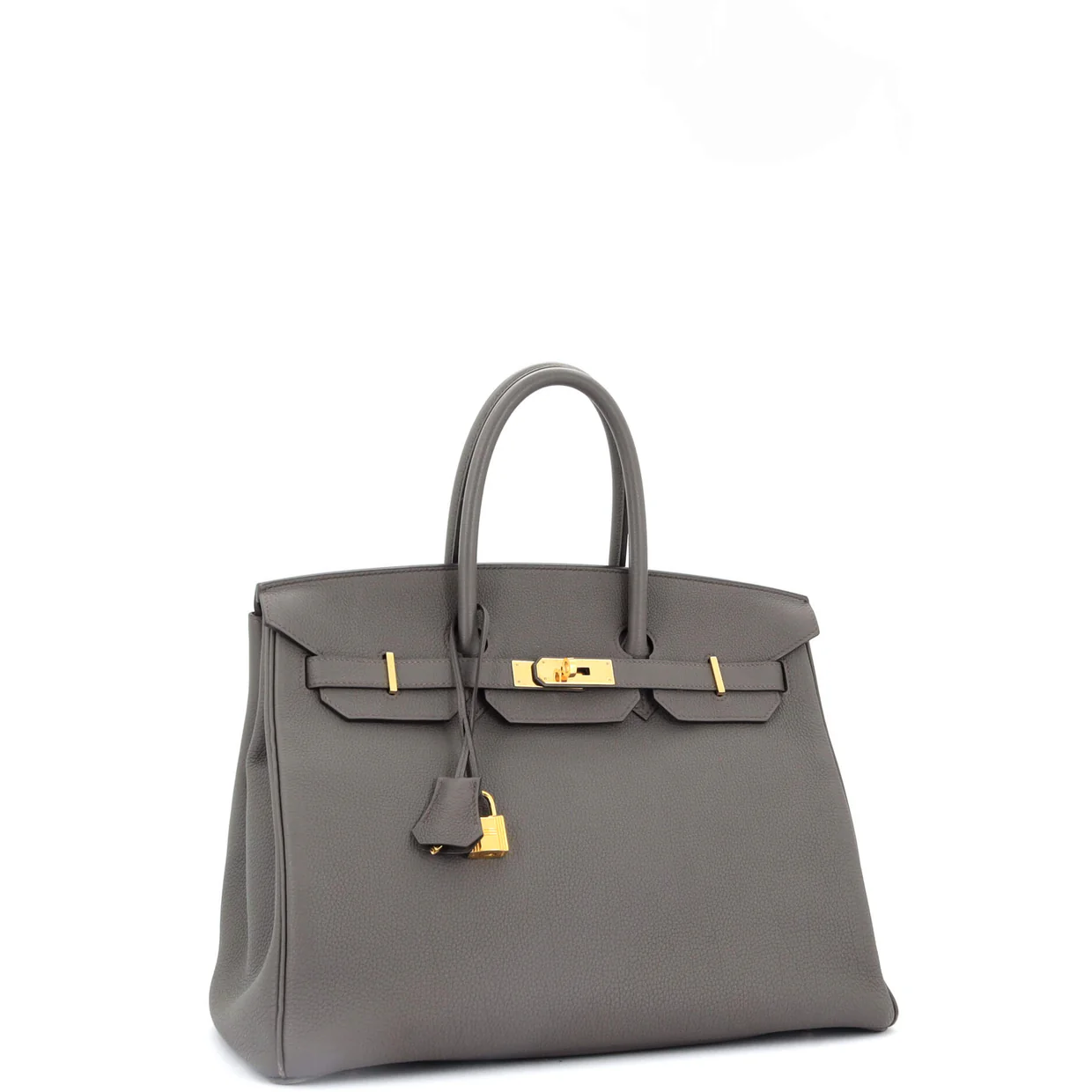 Birkin Handbag Grey Togo with Gold Hardware 35 - Deep Luxury