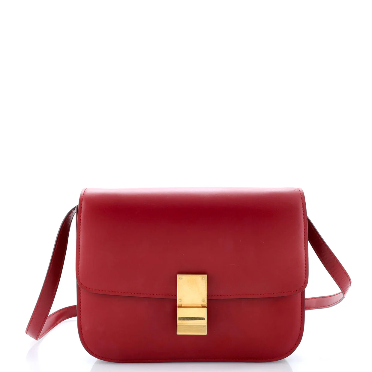 Classic Box Bag Smooth Leather Medium - Deep Luxury