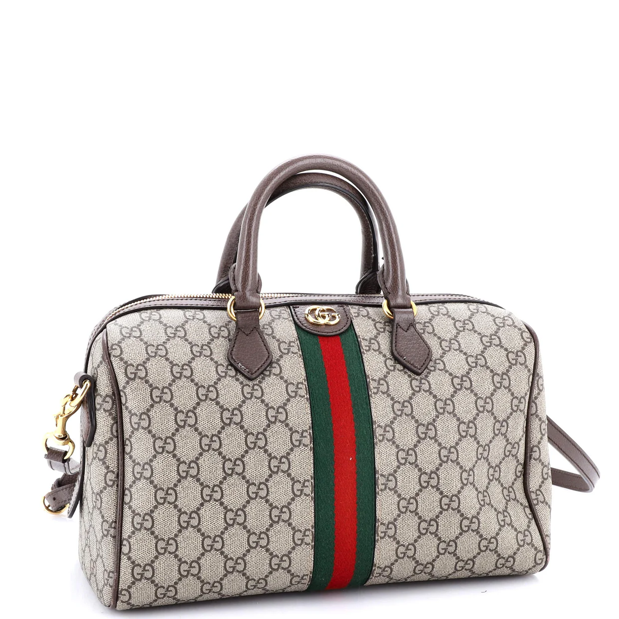 Ophidia Convertible Boston Bag GG Coated Canvas Medium - Deep Luxury