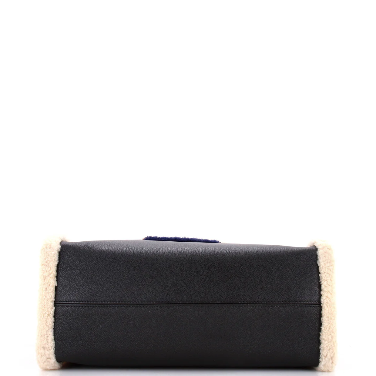 OnTheGo Tote Leather and Monogram Teddy Shearling GM - Deep Luxury