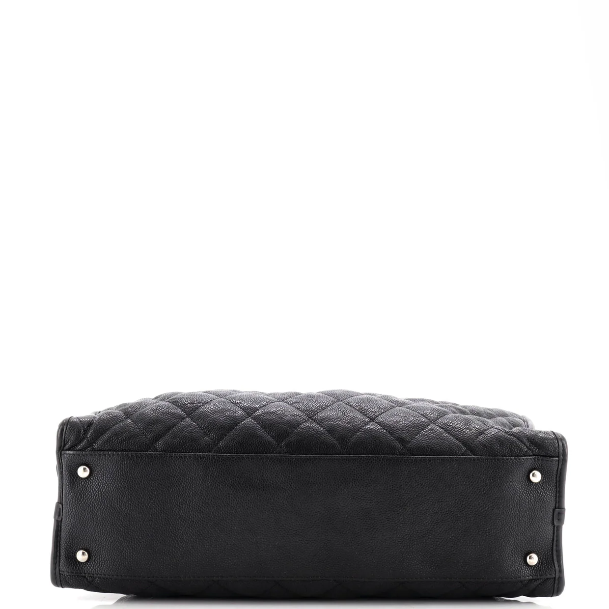 French Riviera Tote Quilted Caviar Large - Deep Luxury