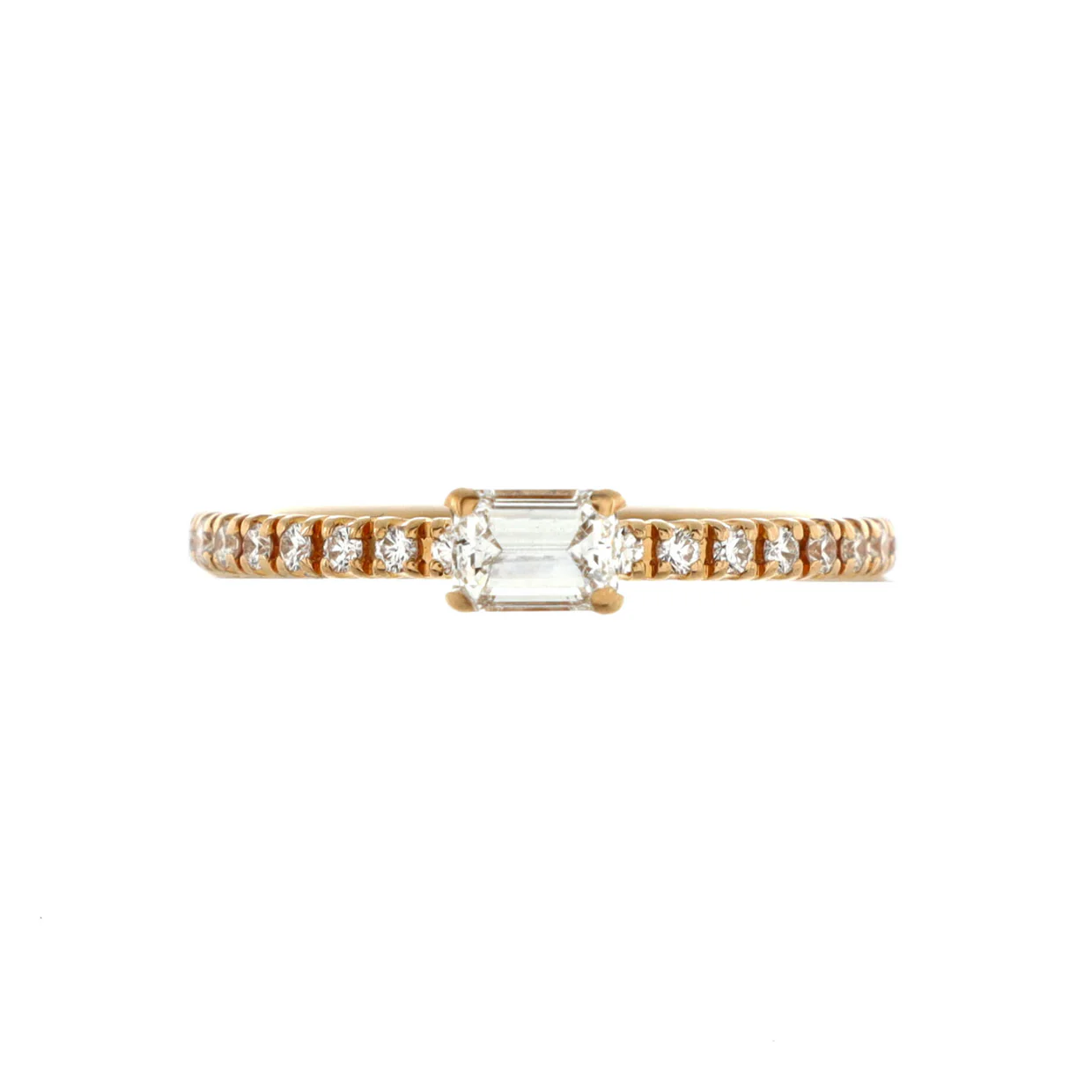Etincelle de Cartier Ring 18K Yellow Gold with Princess Cut Diamond and Pave Diamonds - Deep Luxury