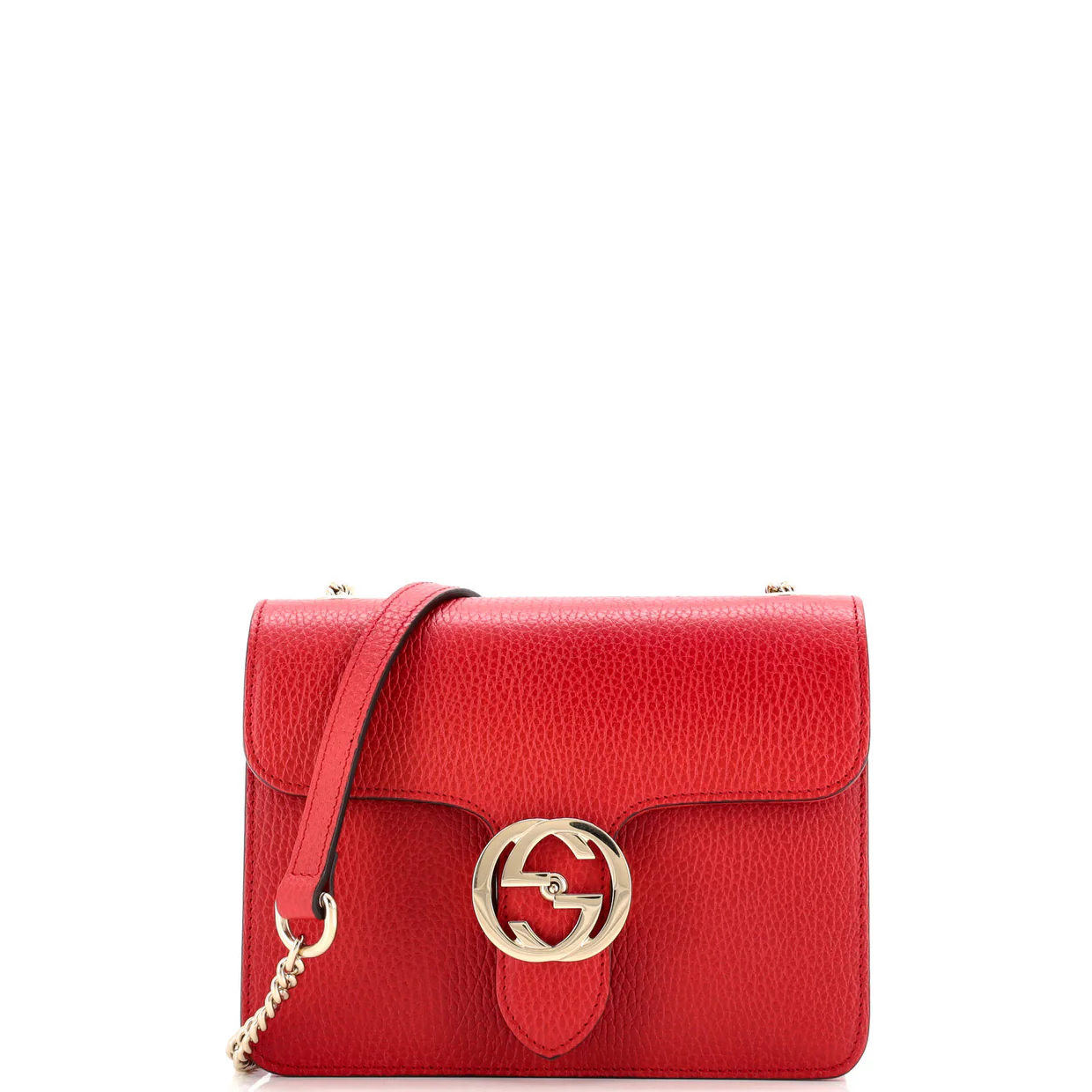 Interlocking Shoulder Bag Leather Small - Deep Luxury