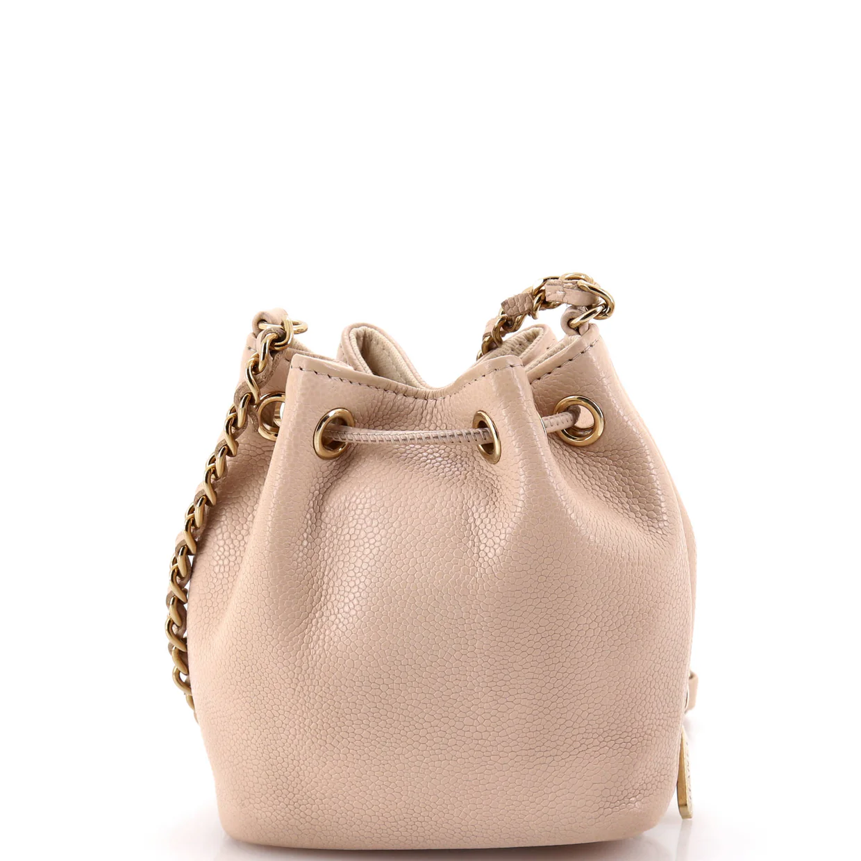 Business Affinity Drawstring Bucket Bag Quilted Caviar Mini - Deep Luxury