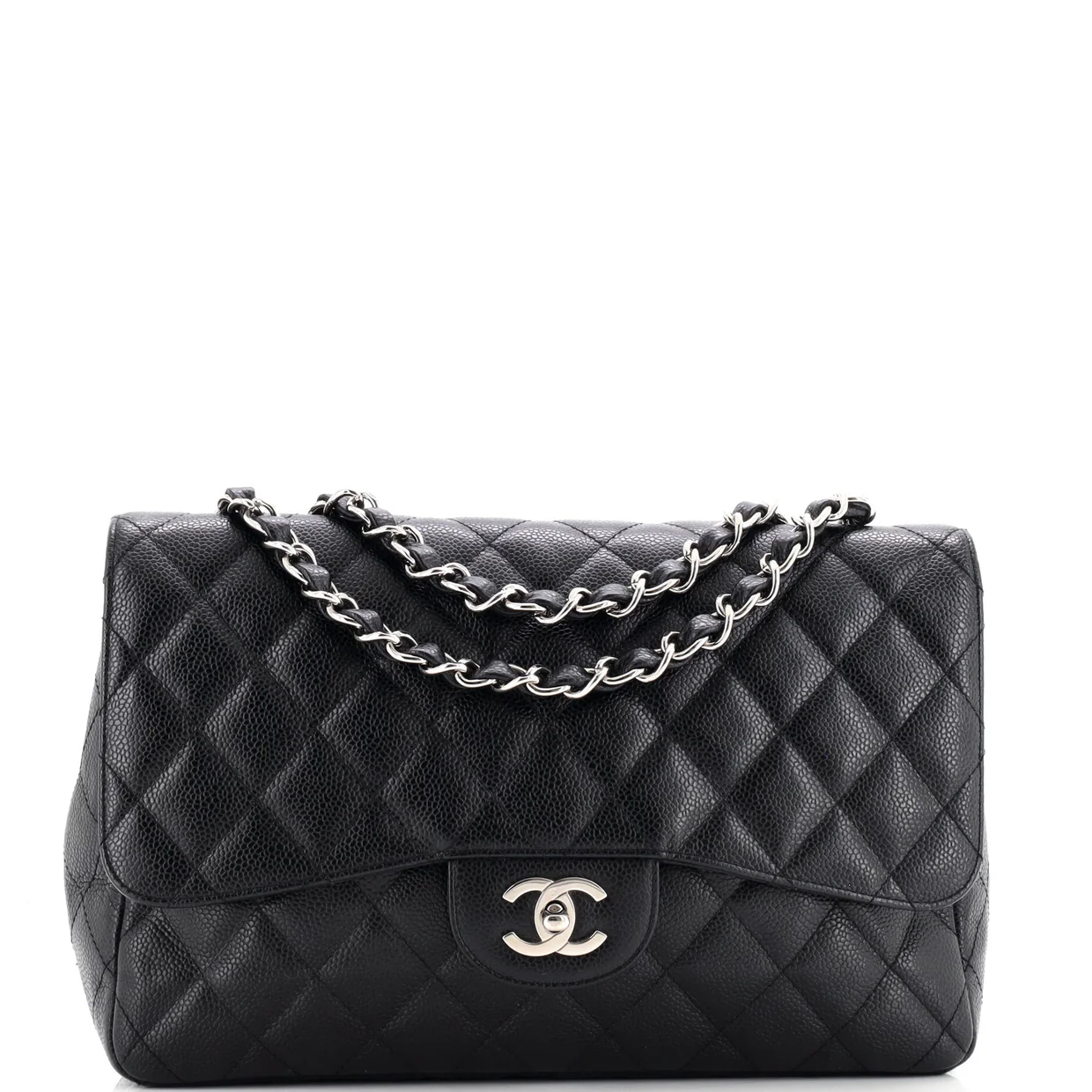 Vintage Classic Single Flap Bag Quilted Caviar Jumbo - Deep Luxury