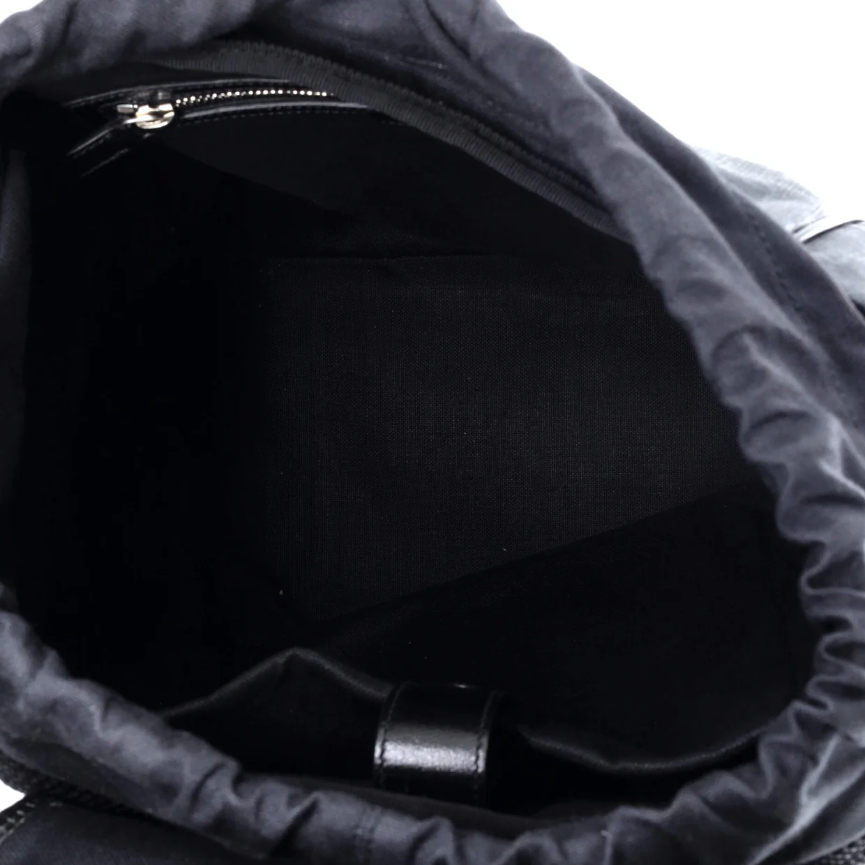 Interlocking G Patch Drawstring Flap Backpack GG Coated Canvas Medium - Deep Luxury