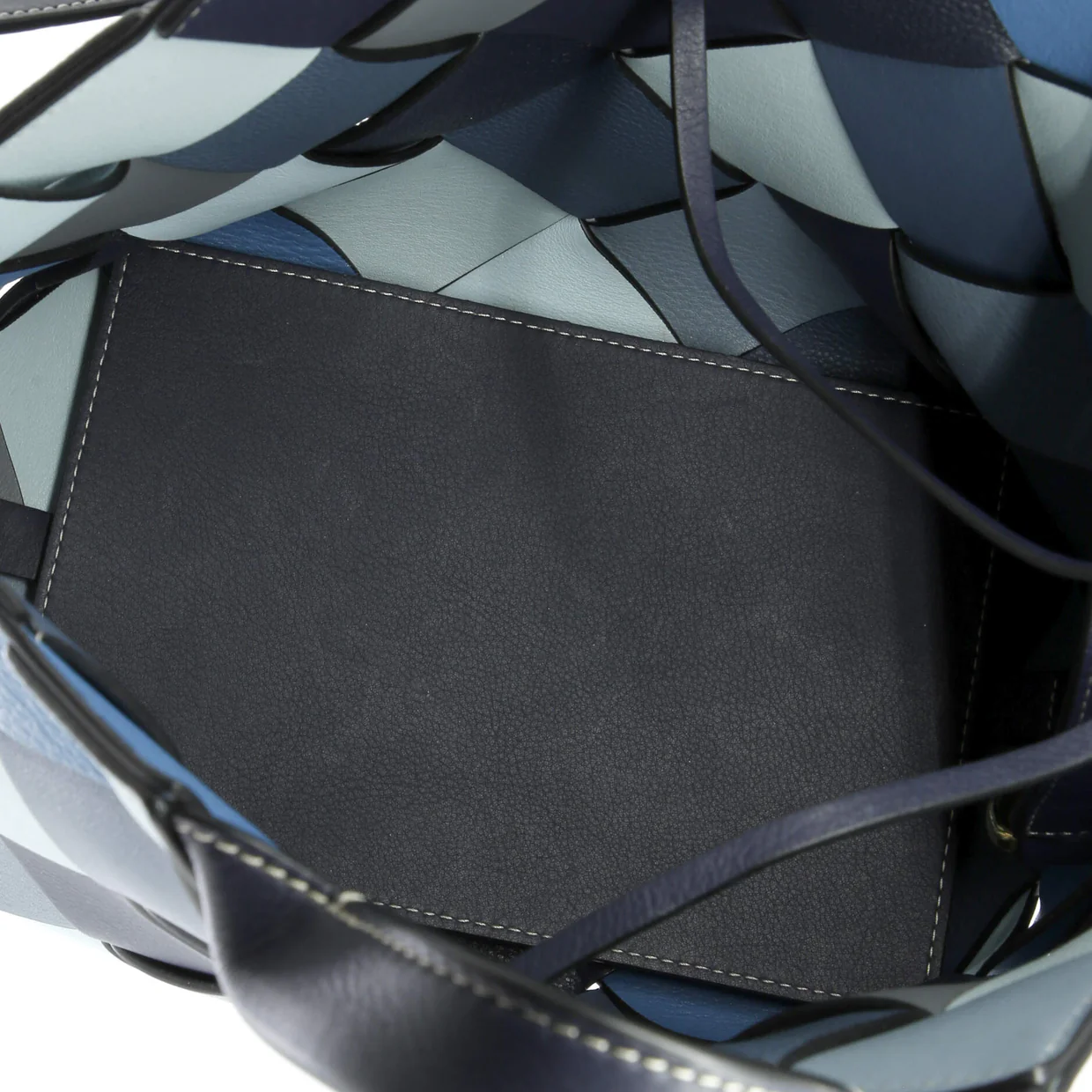 Woven Basket Bag Leather Small - Deep Luxury