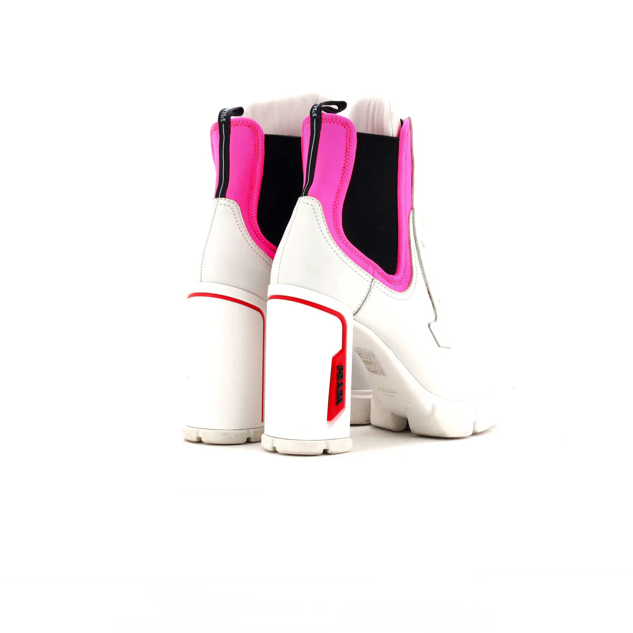 Women's Heeled Lug Sole Combat Boots Leather and Neoprene - Deep Luxury