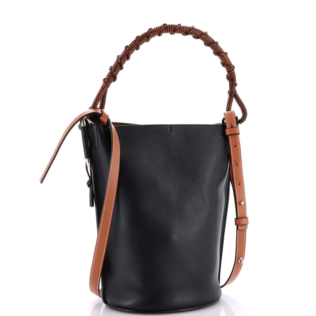Gate Top Handle Bucket Bag Leather Medium - Deep Luxury