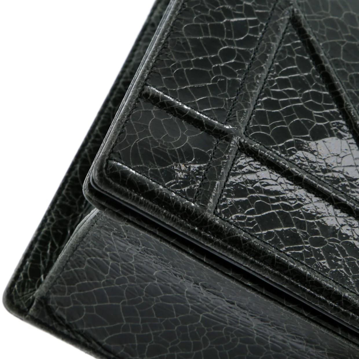 Diorama Flap Bag Crackled Deerskin Medium - Deep Luxury