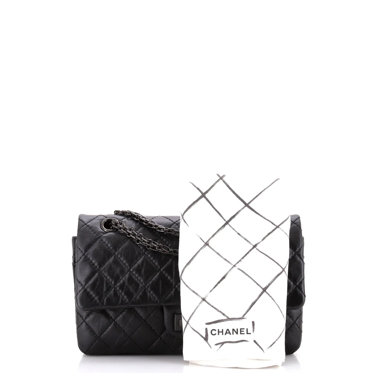 So Black Reissue 2.55 Flap Bag Quilted Aged Calfskin 225 - Deep Luxury