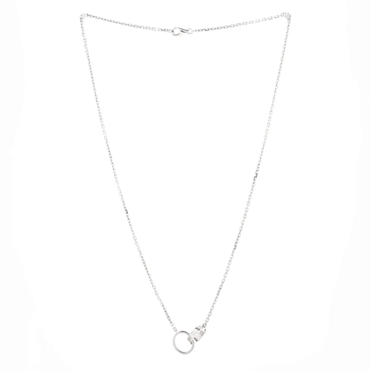 Love Interlocking Necklace 18K White Gold and Diamonds - Deep Luxury