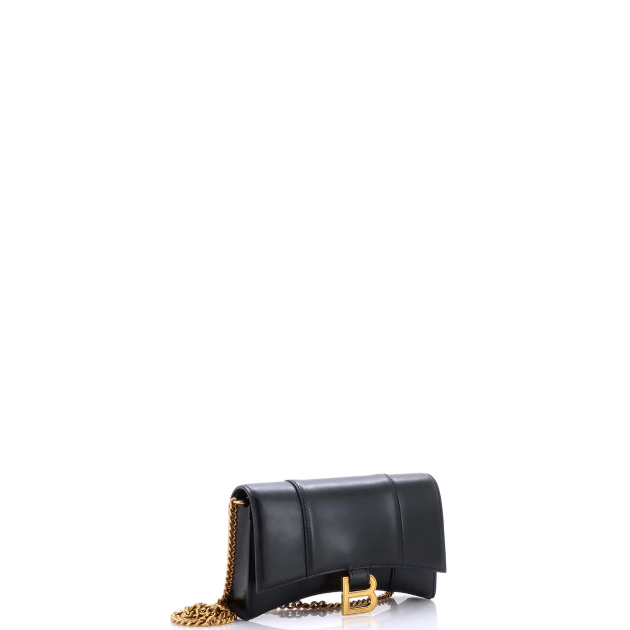 Hourglass Chain Wallet Leather - Deep Luxury