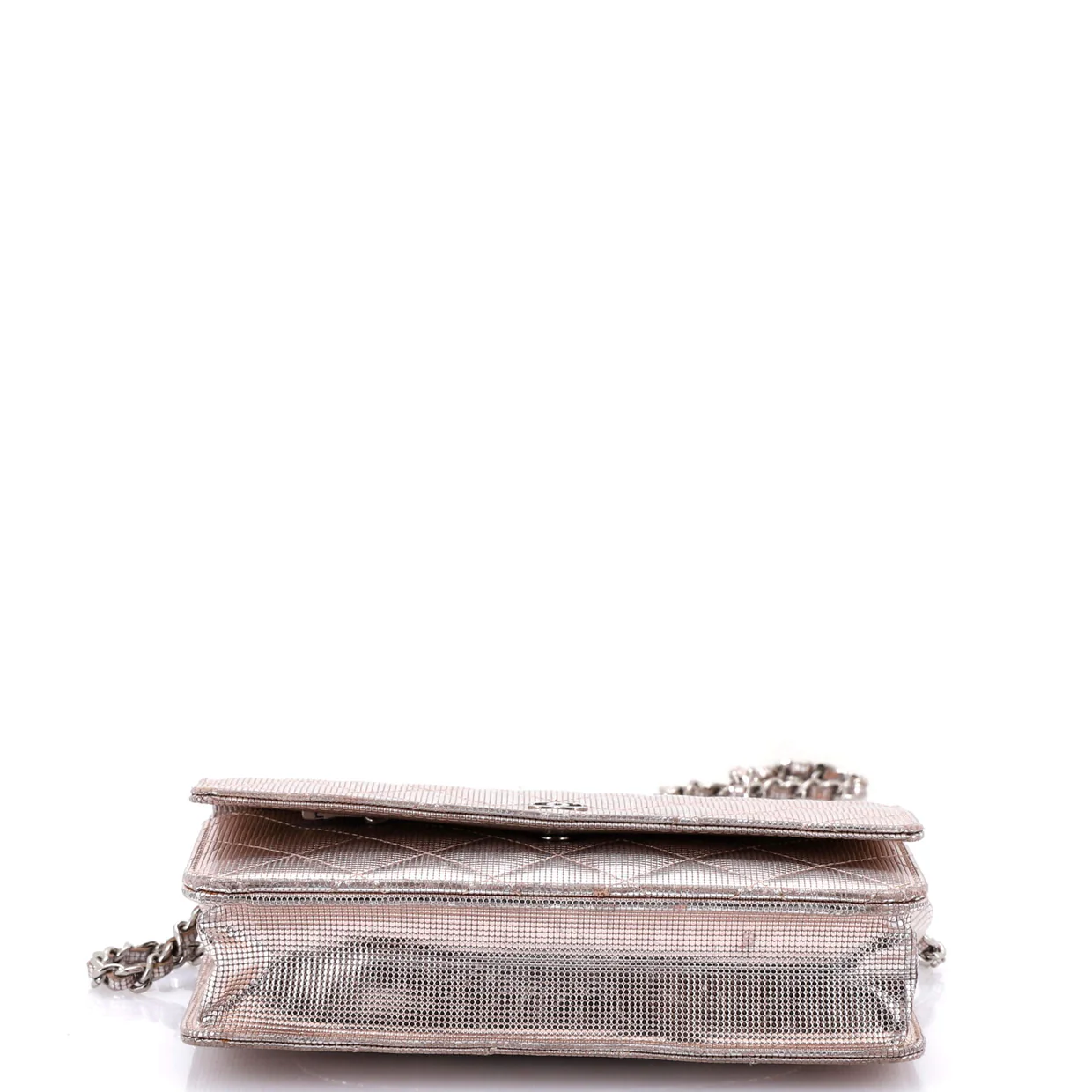 Wallet on Chain Pixel Effect Quilted Calfskin - Deep Luxury