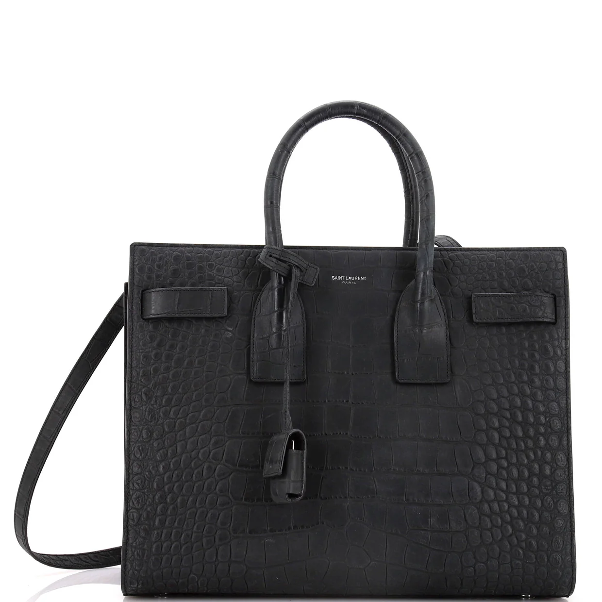 Sac de Jour NM Bag Crocodile Embossed Leather Small - Deep Luxury