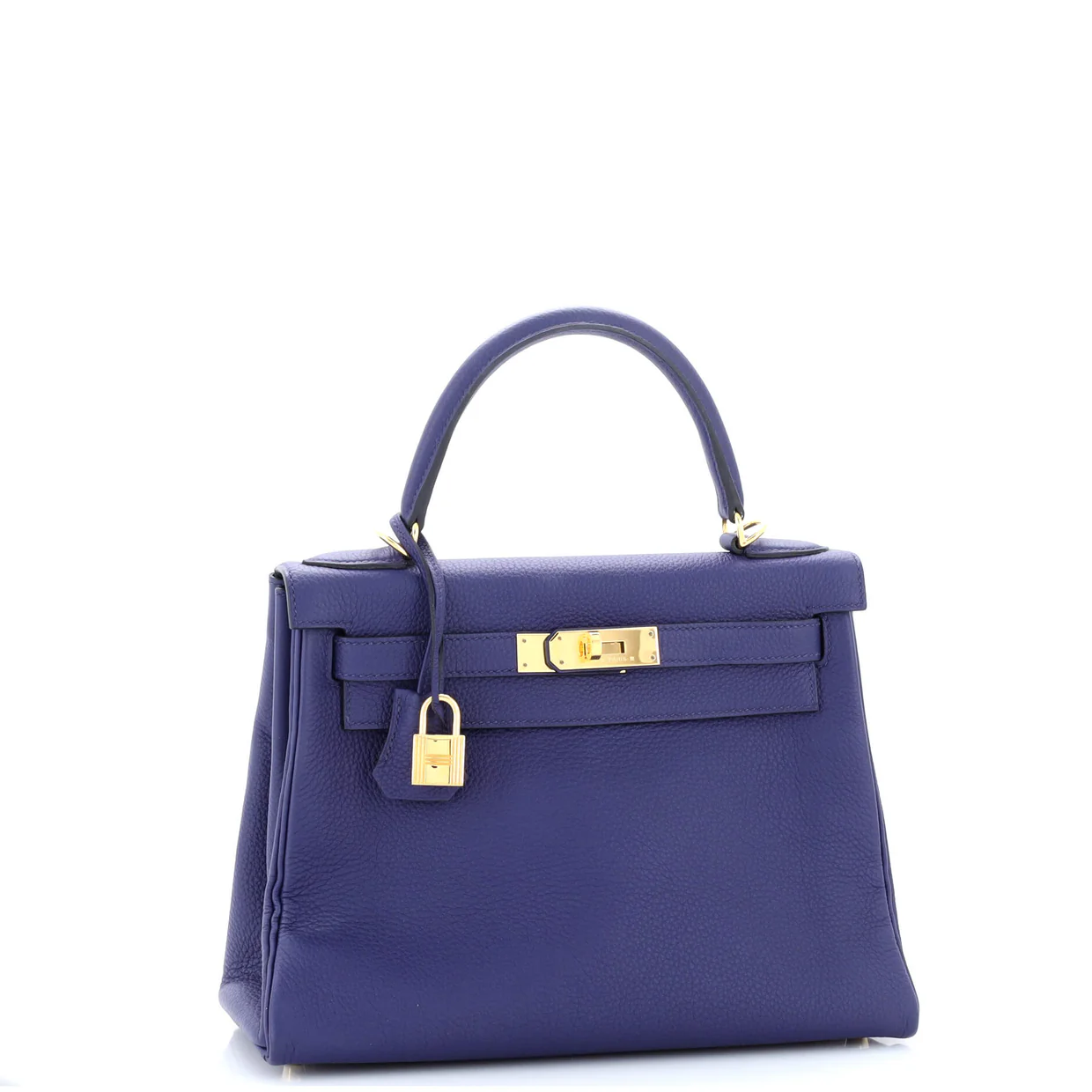 Kelly Handbag Bleu Encre Togo with Gold Hardware 28 - Deep Luxury