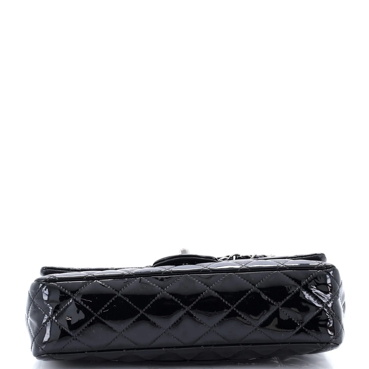 Classic Double Flap Bag Quilted Patent Medium - Deep Luxury