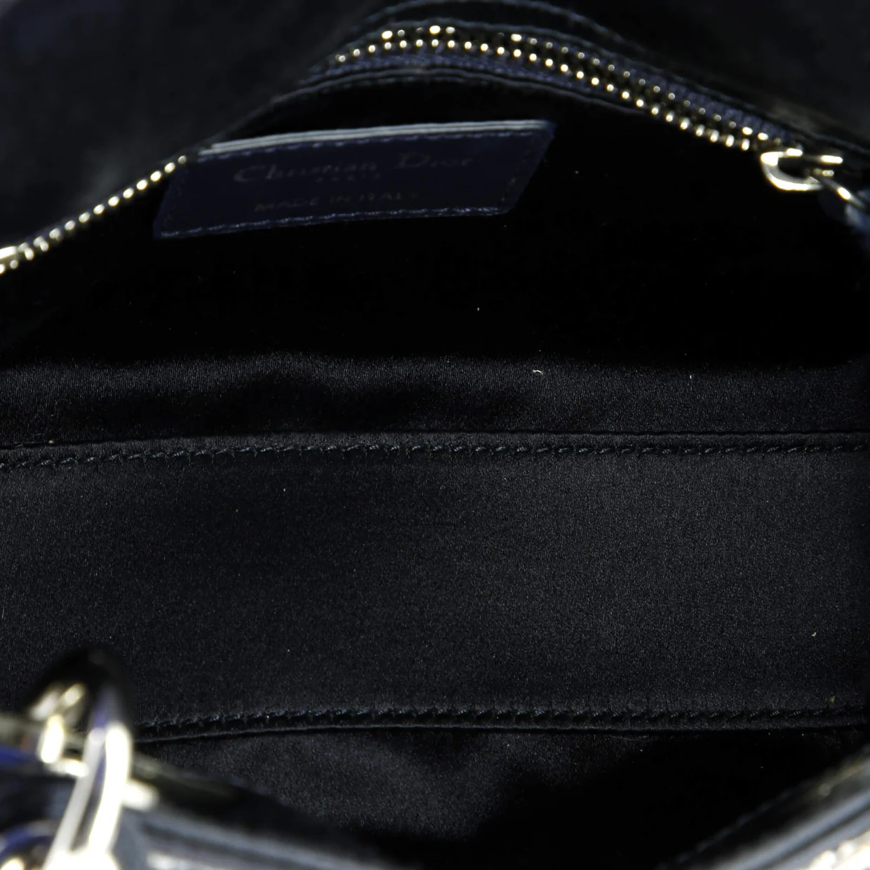 Lady Dior Bag Crystal Embellished Cannage Quilt Satin Mini - Deep Luxury