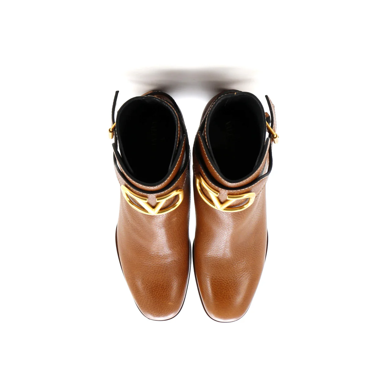 Women's VLogo Belt Ankle Boots Leather - Deep Luxury