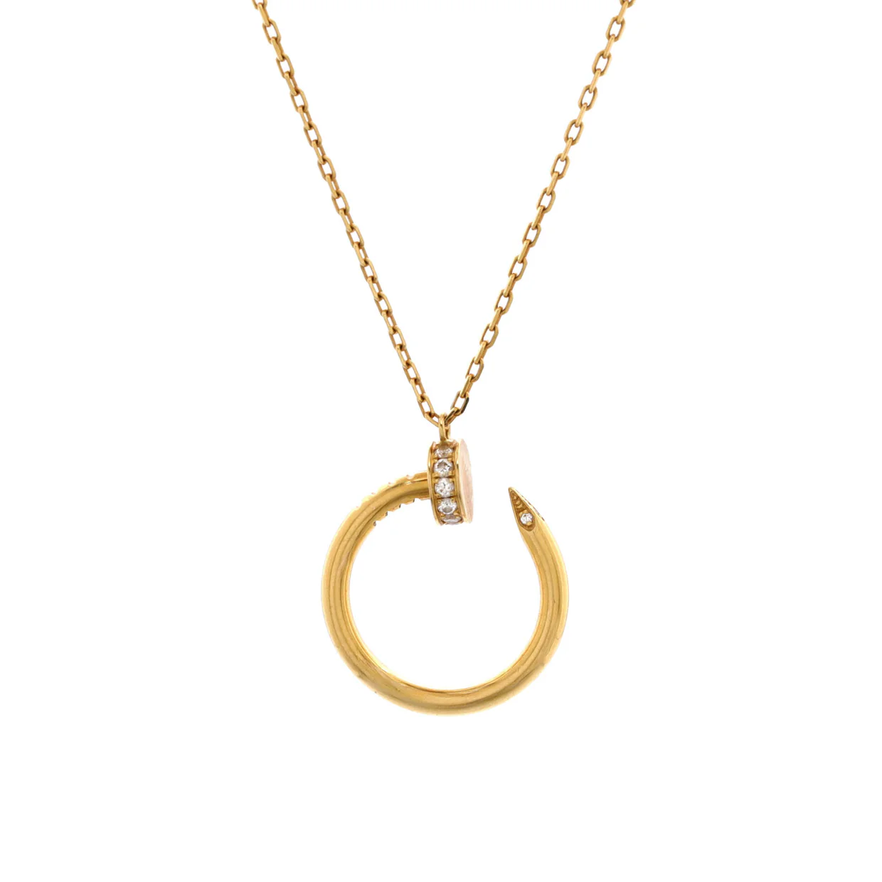 Juste un Clou Pendant Necklace 18K Yellow Gold with Diamonds - Deep Luxury