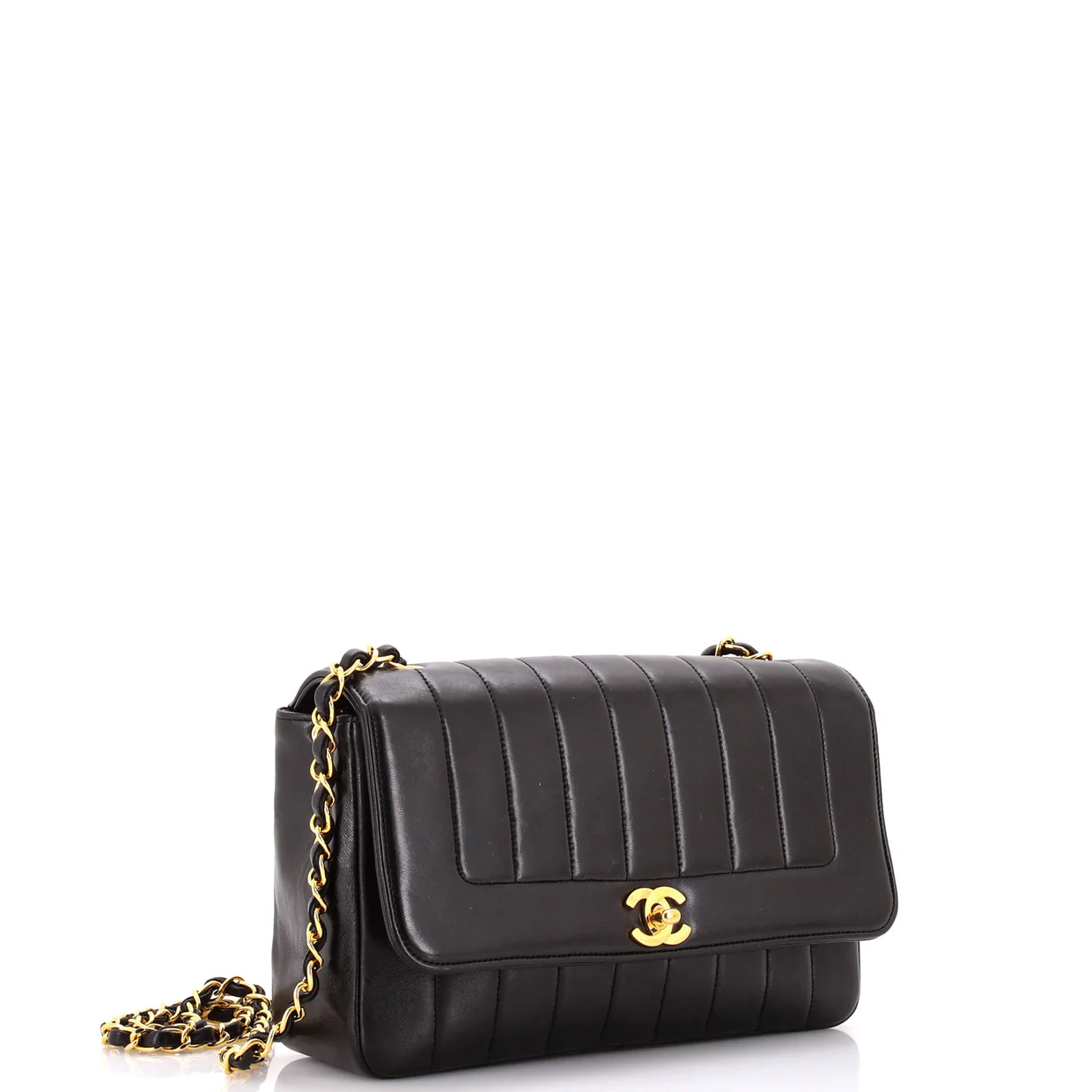 Vintage CC Chain Flap Bag Vertical Quilt Lambskin Medium - Deep Luxury