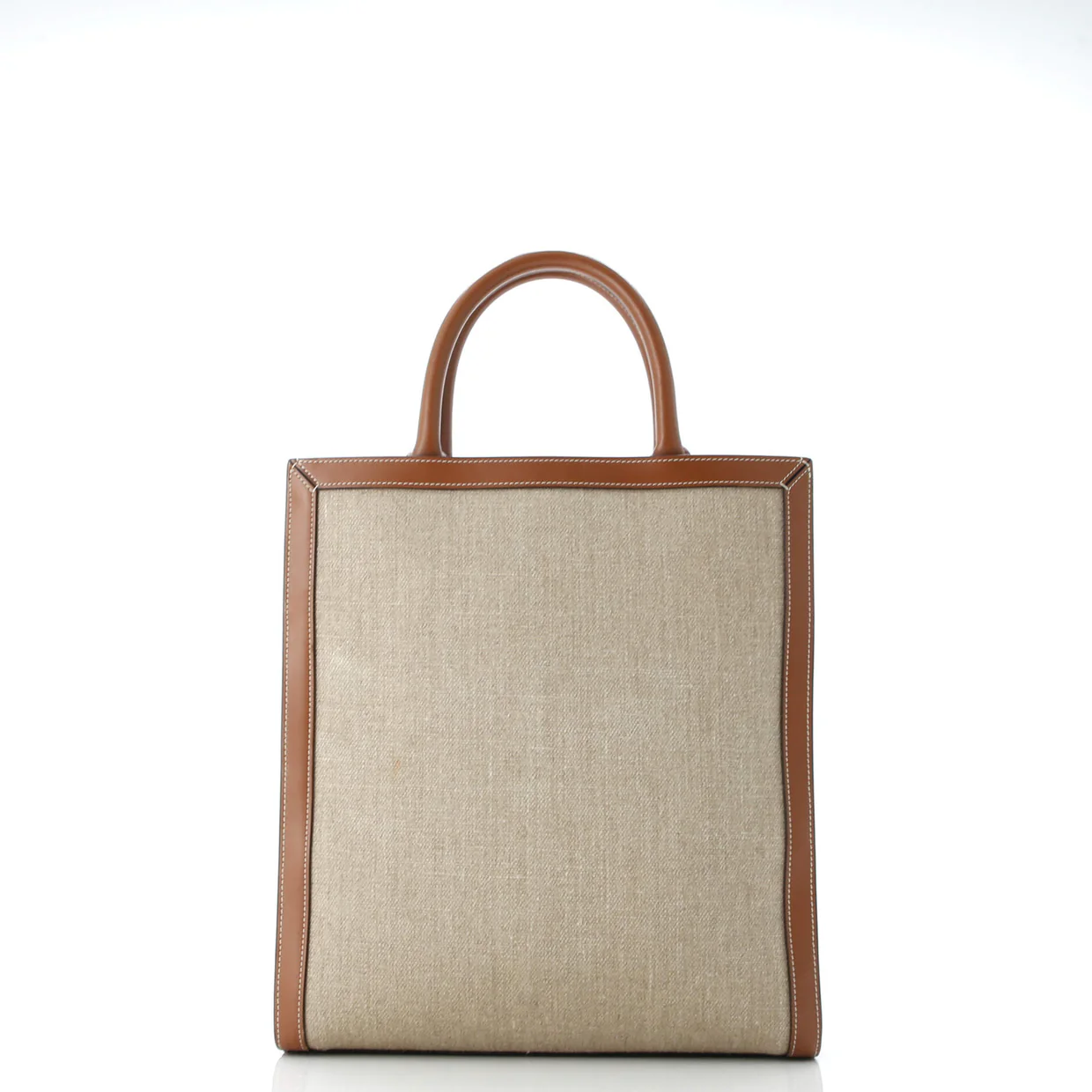 Vertical Cabas Tote Printed Canvas and Leather Small - Deep Luxury