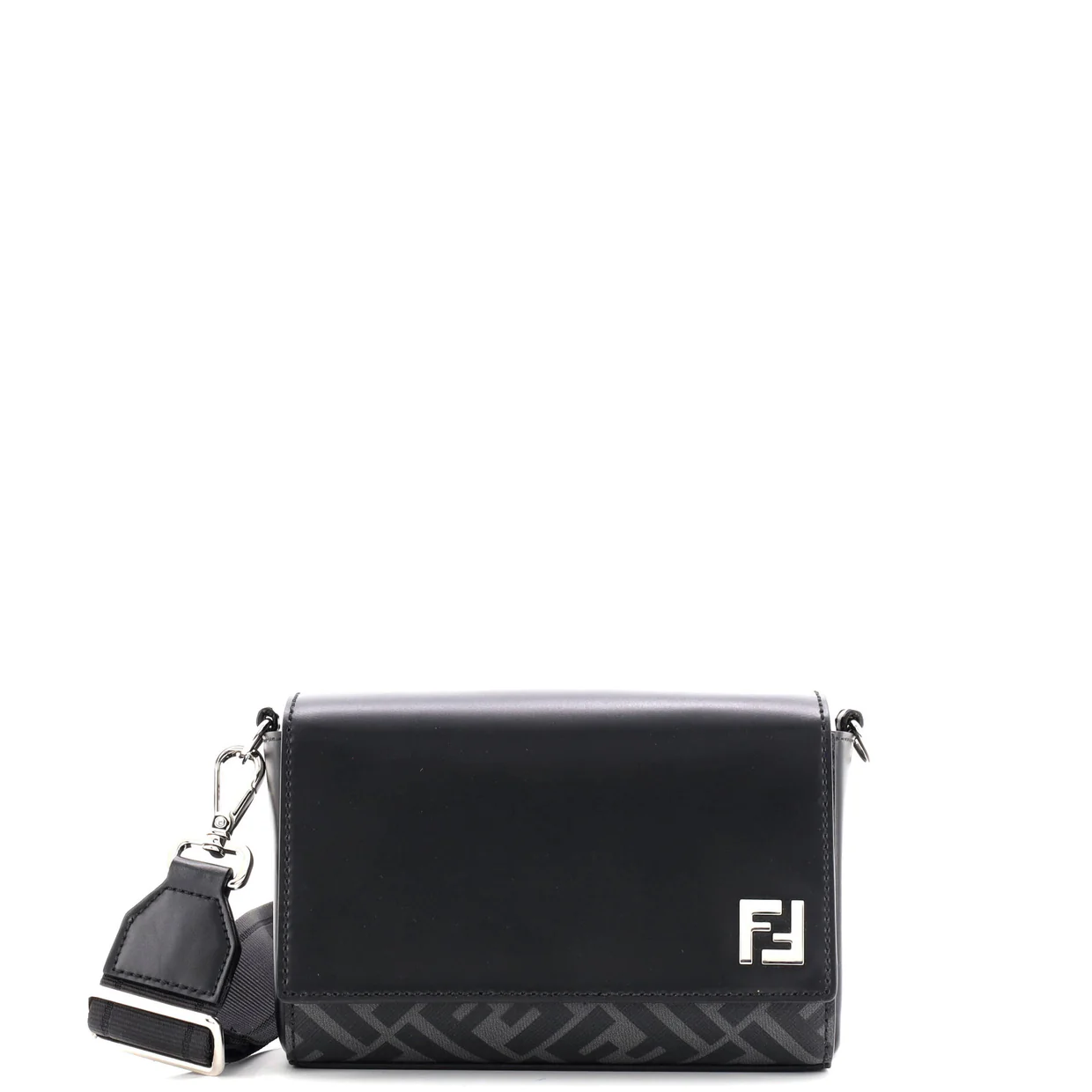 FF Squared Compact Bag Zucca Coated Canvas and Leather - Deep Luxury