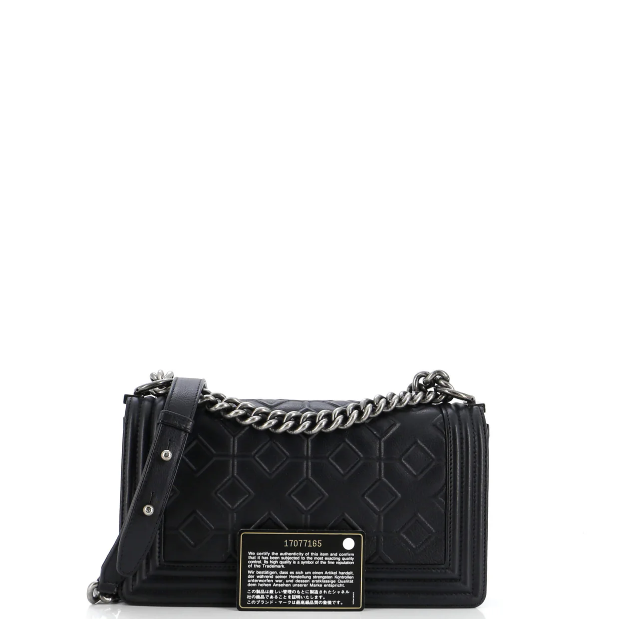 Arabesque Boy Flap Bag Embossed Calfskin Old Medium - Deep Luxury