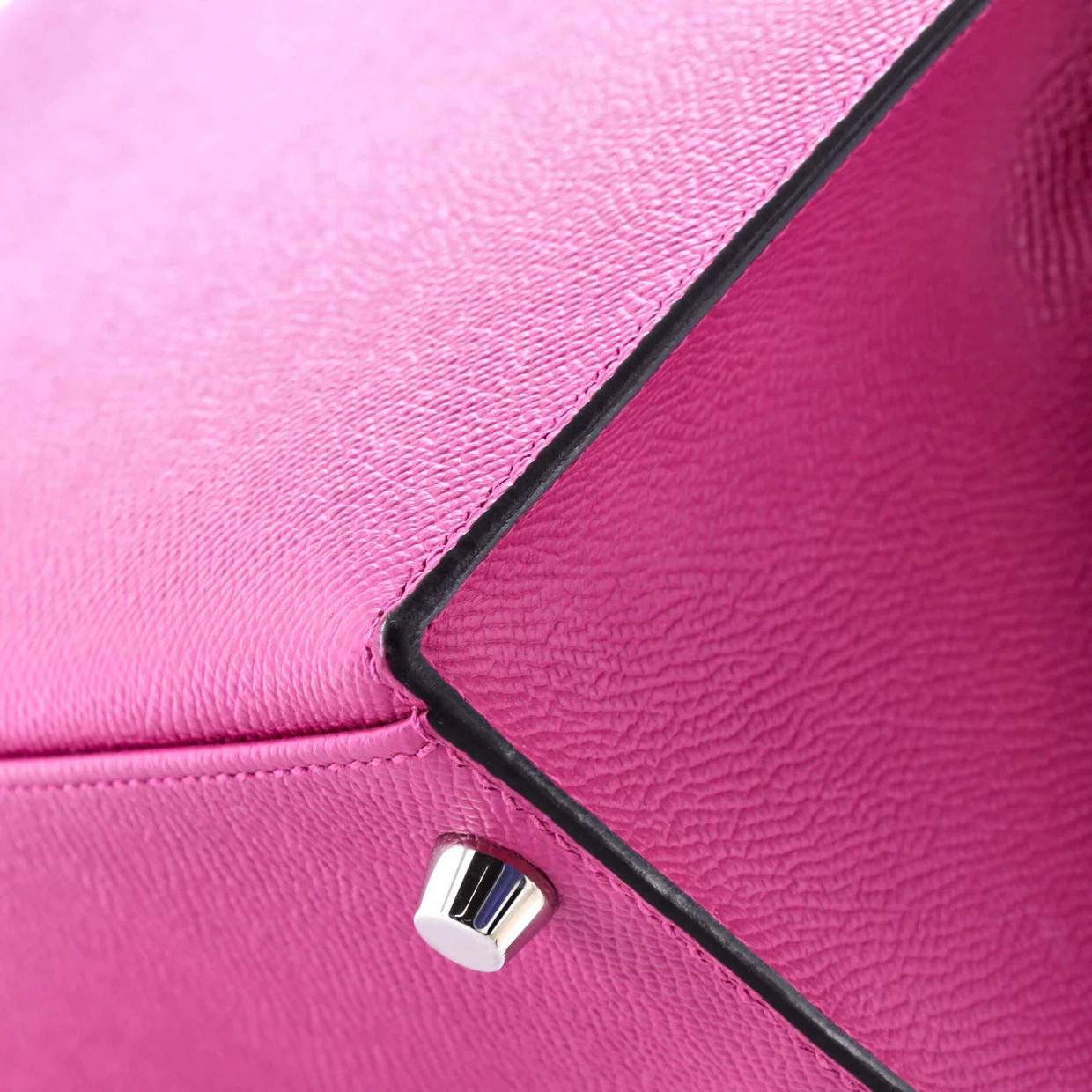 Kelly Handbag Rose Pourpre Epsom with Palladium Hardware 28 - Deep Luxury